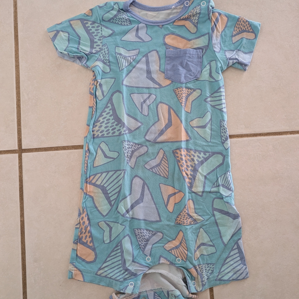 Coco Moon Hawaii Shark Tooth Shortie Romper
